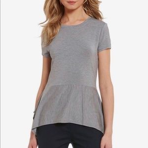New with tags Ivanka Trump Peplum Grey T shirt